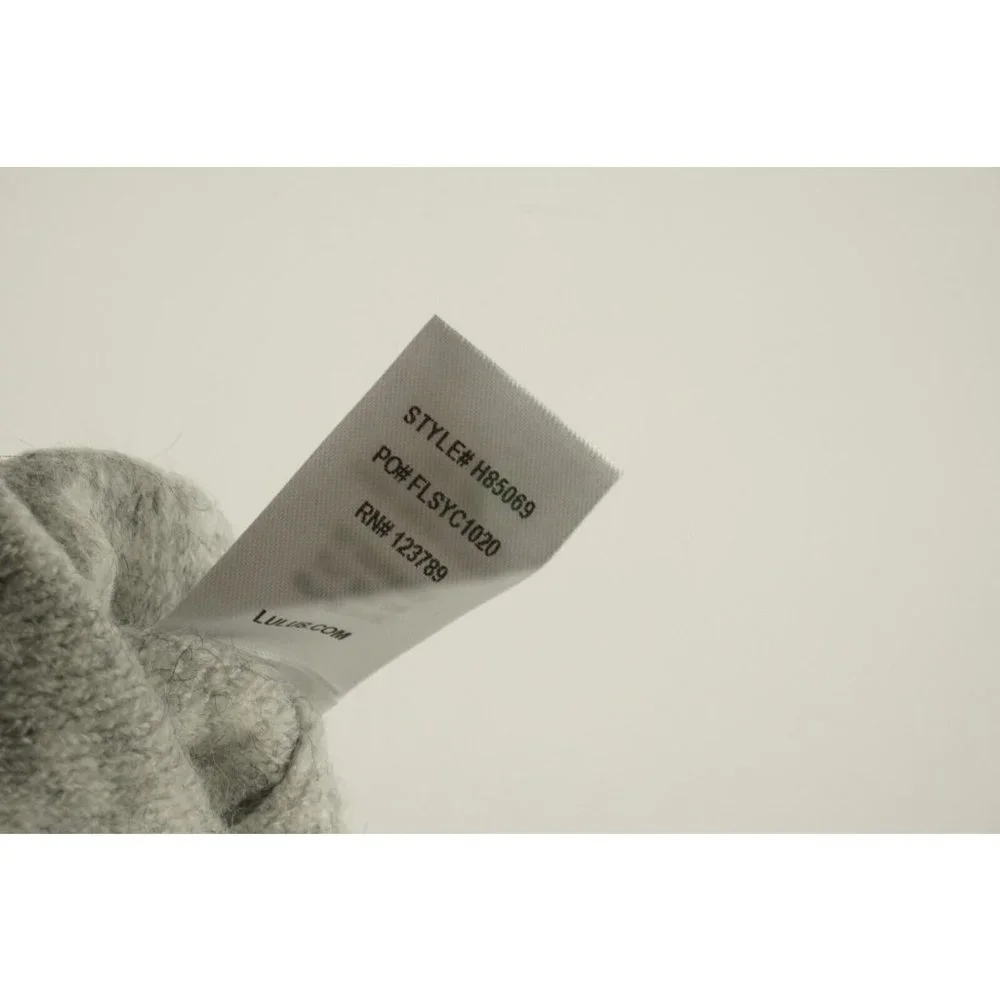 New Lulus Well Read Women's Size L Large Heather Grey Knit Turtleneck Sweater‎